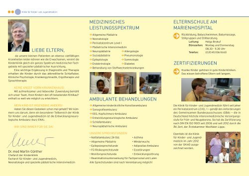 Klinik fÃ¼r Kinder- und Jugendmedizin.pdf - Marienhospital Bottrop ...