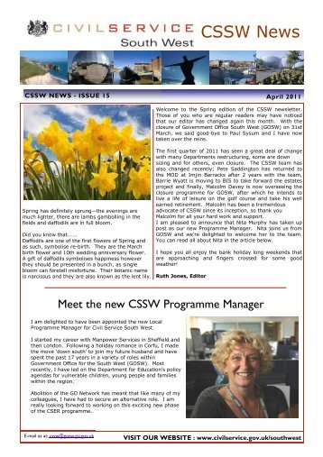 CSSW News - The Civil Service