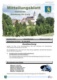 Mitteilungsblatt der Gemeinde Windhaag bei Perg vom 22. Juni 2010