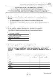 QUESTIONNAIRE AUX PARENTS DES ENFANTS - Ecoles-du-Jura.ch