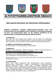 ALTSTOFFSAMMELZENTRUM OBDACH