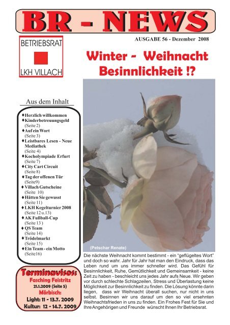 Ausgabe 56 (Dezember 2008) - Betriebsrat LKH Villach