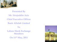 bank alfalah limited - Lahore Stock Exchange