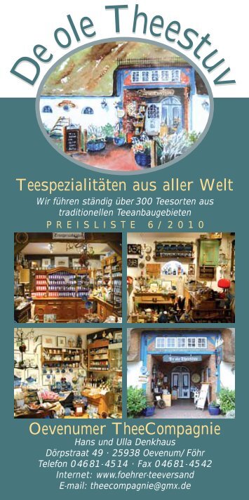 Teespezialitäten aus aller Welt