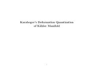 Karabegov's Deformation Quantization of Kahler Manifold