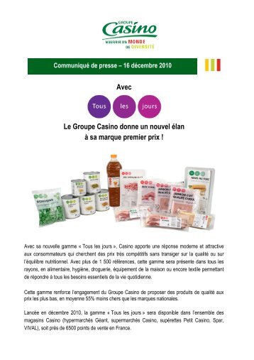 CP TOUS LES JOURS - Groupe Casino