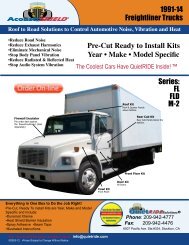 1991-14 Freightliner Trucks Pre-Cut Ready to Install Kits Year ...