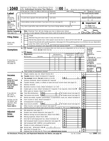 Form 1040 - Internal Revenue Service