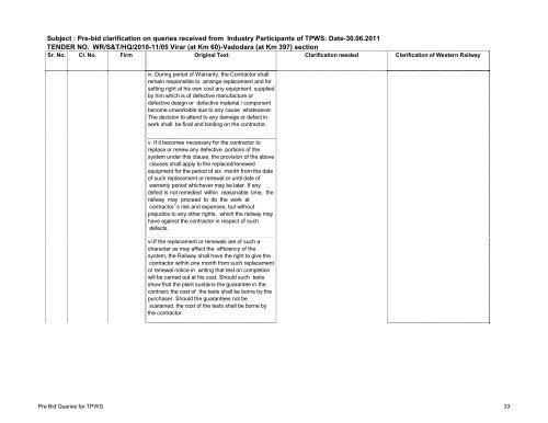 Download Tender Document Corrigendum - Western Railway ...