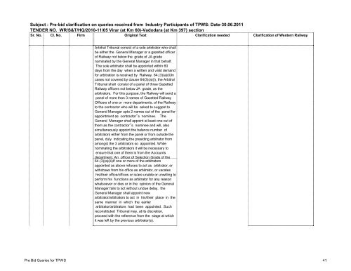 Download Tender Document Corrigendum - Western Railway ...