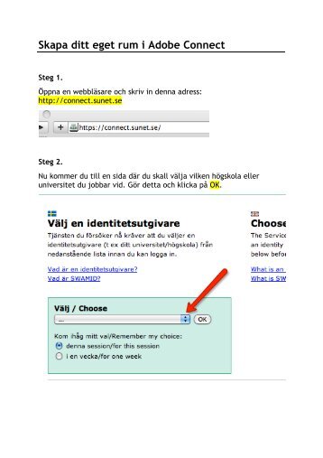 Skapa ditt eget rum i Adobe Connect - ViPER