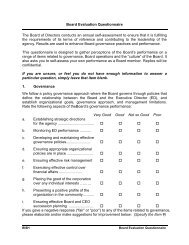 Board Evaluation Questionnaire