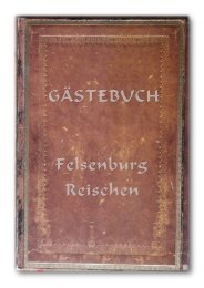 Gästebuch Felsenburg Reischen