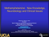 Methamphetamine: New Knowledge, Neurobiology and Clinical ...