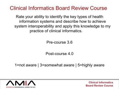 Clinical Informatics Board Review Course