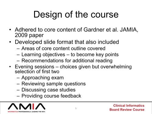 Clinical Informatics Board Review Course