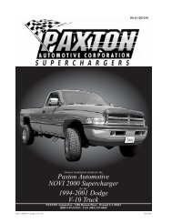 1994-2001 Dodge V-10 Truck - Paxton Superchargers