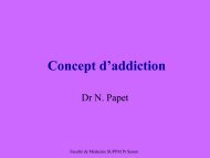 Concept d'addiction - Psychiatrie adulte et psychologie mÃ©dicale