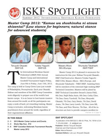 2012 Summer Edition - International Shotokan Karate Federation of ...