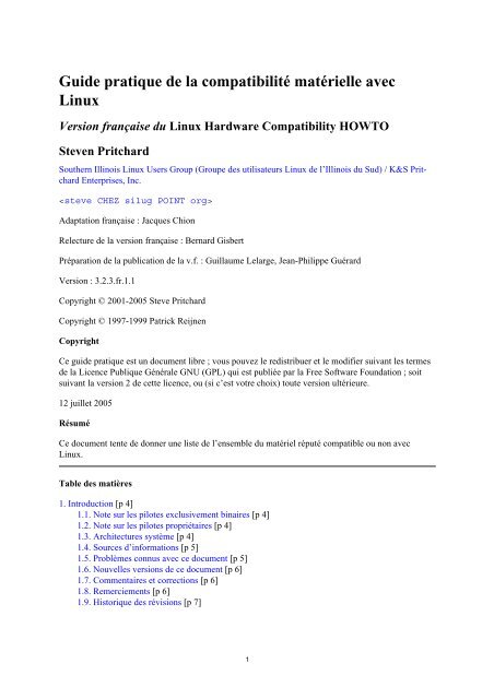 Guide pratique de la compatibilitÃ© matÃ©rielle avec Linux