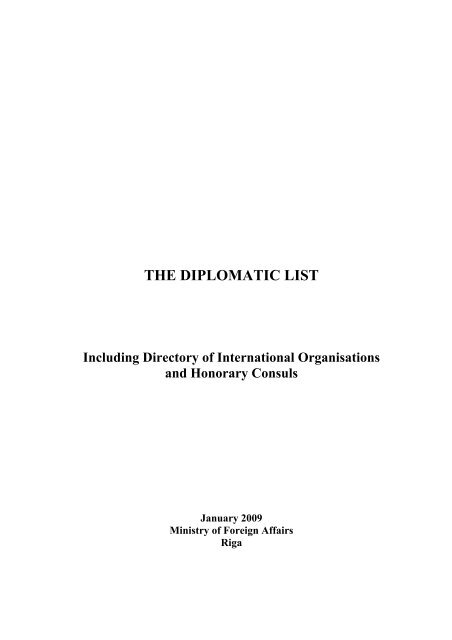 THE DIPLOMATIC LIST