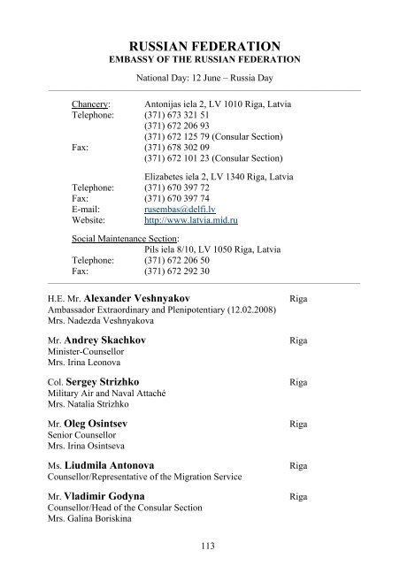 THE DIPLOMATIC LIST