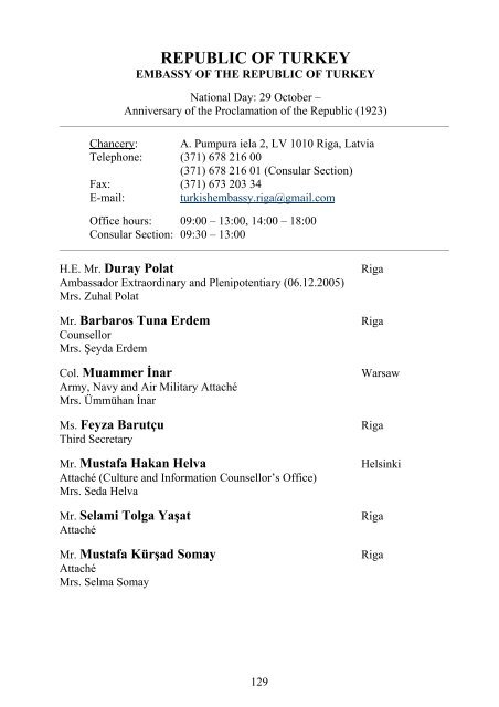 THE DIPLOMATIC LIST