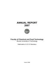 rok 2007 - Fakulta chemickej a potravinÃ¡rskej technolÃ³gie
