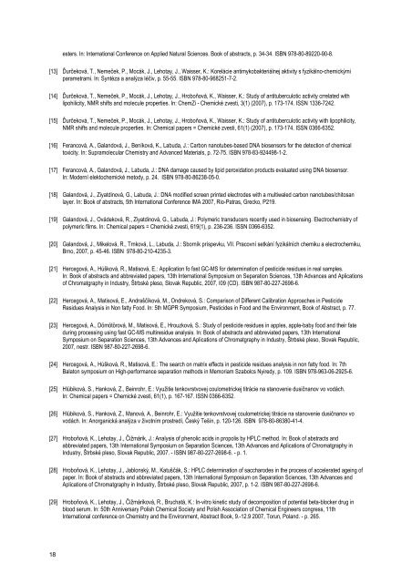 rok 2007 - Fakulta chemickej a potravinÃ¡rskej technolÃ³gie