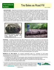 Tire Bales as Road Fill Technical Bulletin - Center for Dirt and ...
