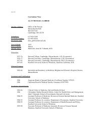 Curriculum Vitae ALAN MICHAEL GARBER - Freeman Spogli ...