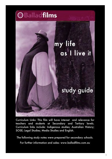 My Life as I Live It - PDF  - Ballad Films