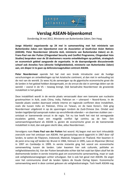 Verslag ASEAN-bijeenkomst