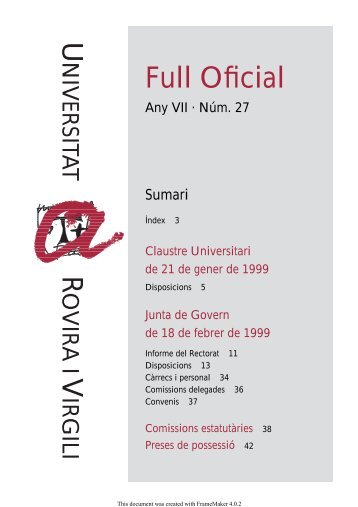 Full NÃºm. 27 - Web URV - Universitat Rovira i Virgili