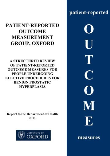 2011 review - Patient-Reported Outcomes Measurement - University ...