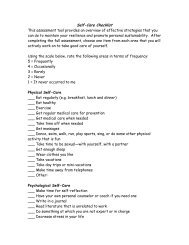 Self-Care Assessment Worksheet - www4