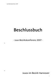 Beschlussbuch - Jusos Bezirk Hannover