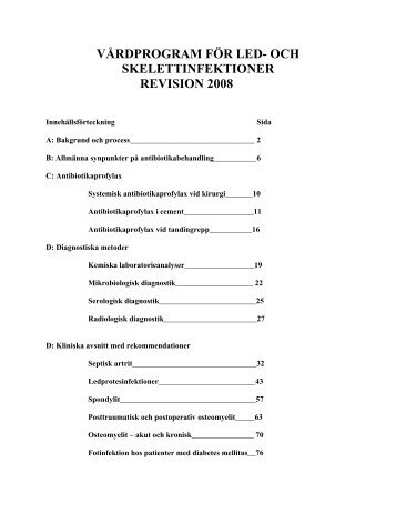 och skelettinfektioner - Infektion.net