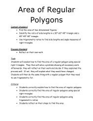 Area of regular polygons task