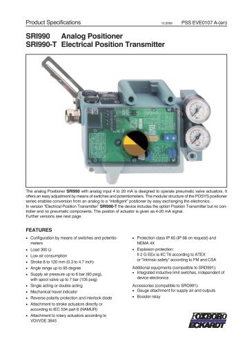 SRI990 Analog Positioner SRI990-T Electrical Position Transmitter