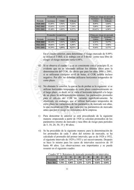 El costo de capital en sectores regulados y mercados ... - Esan