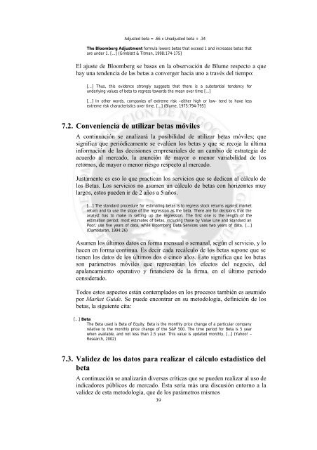 El costo de capital en sectores regulados y mercados ... - Esan