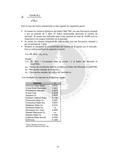 El costo de capital en sectores regulados y mercados ... - Esan