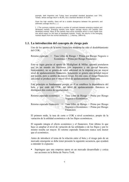 El costo de capital en sectores regulados y mercados ... - Esan