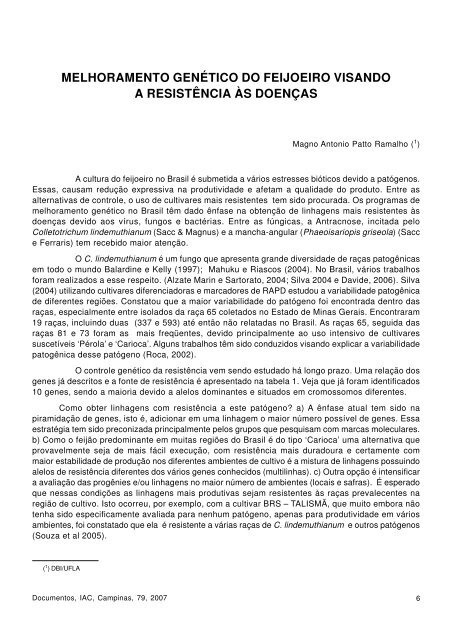 vi seminÃ¡rio sobre pragas, doenÃ§as e plantas daninhas do ... - IAC