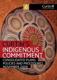 Curtin's Indigenous commitment - Curtin Policies and Procedures