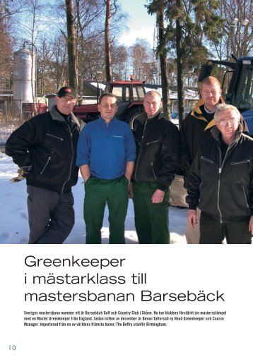 Greenkeeper i mÃ¤starklass till mastersbanan BarsebÃ¤ck