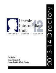 2011-2012 School Directory - Lincoln Intermediate Unit 12