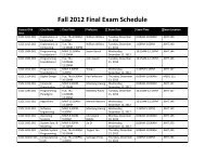 Fall 2012 Final Exam Schedule - Computer Science and Computer ...