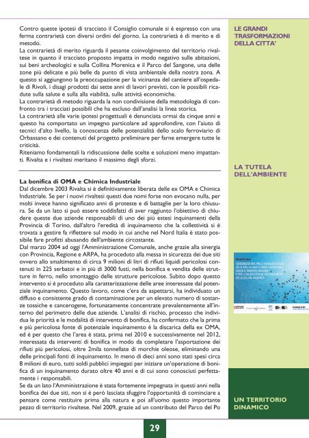 2002 - 2012 dieci anni di cambiamenti e di traguardi per rivalta